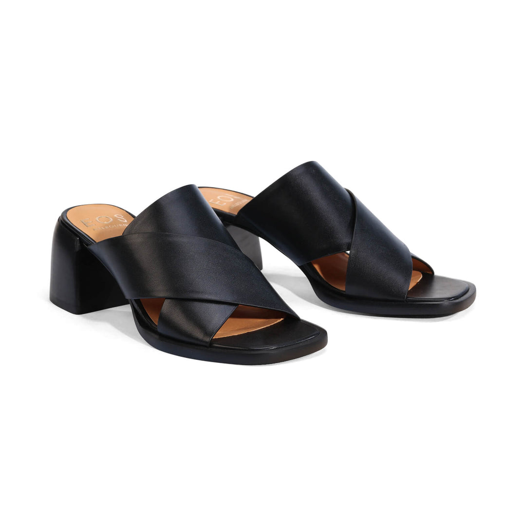 Eos - Iso Block Heel Mule Black