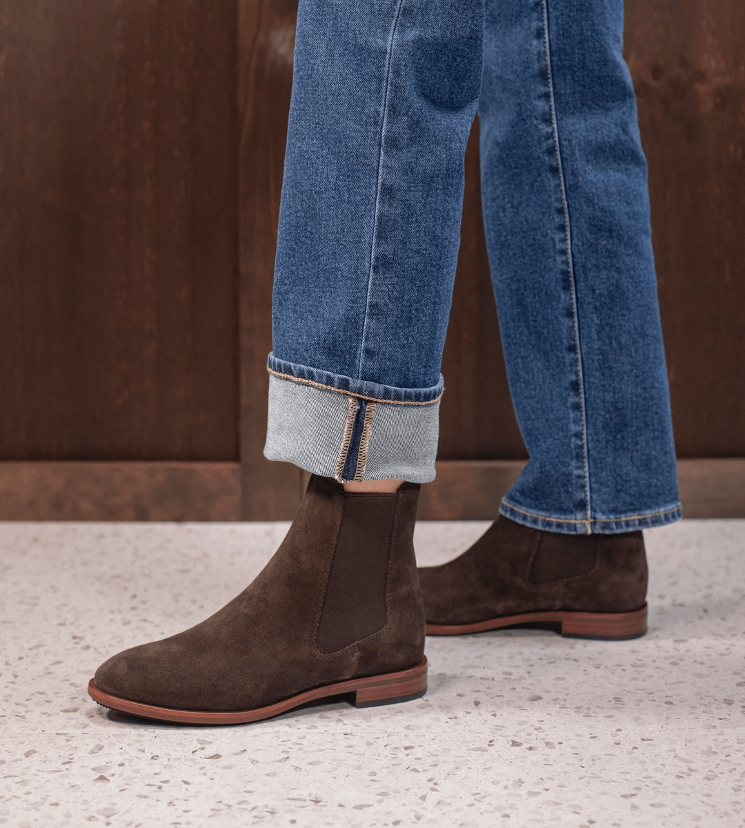 EOS - Phebes Suede Ankle Boot Mahogany