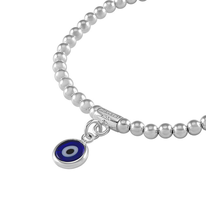 Von Treskow - Stretchy Bracelet With Evil Eye Charm