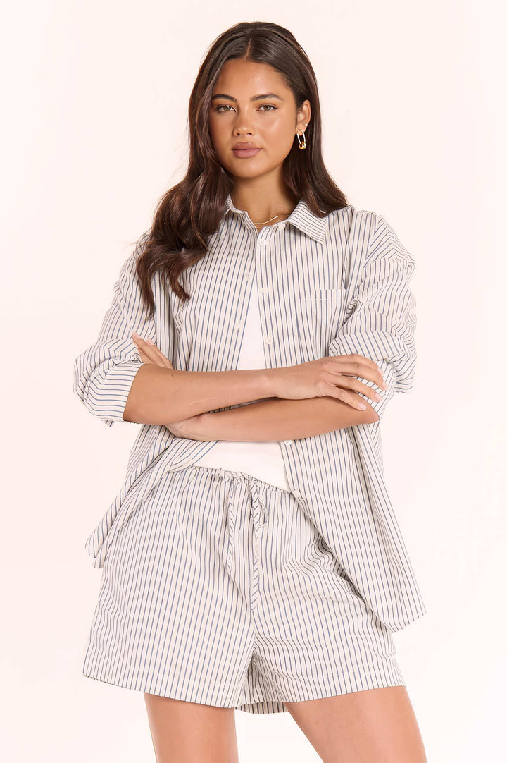 Feather &amp; Noise - Emily Shirt Ink Stripe Stripe