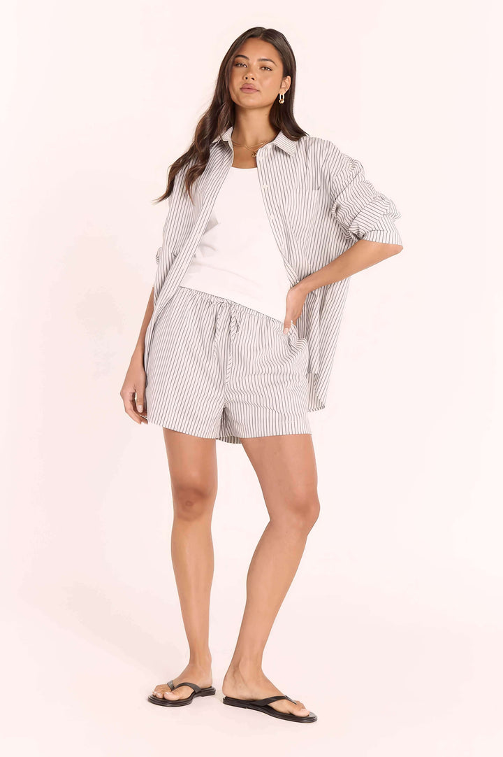 Feather &amp; Noise - Emily Shirt Ink Stripe Stripe