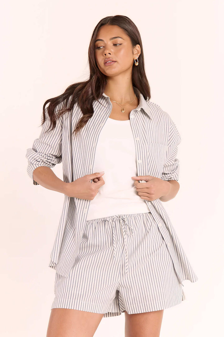 Feather &amp; Noise - Emily Shirt Ink Stripe Stripe