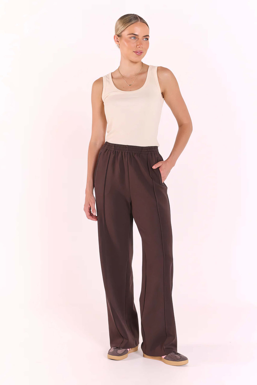 Feather &amp; Noise - Noah Wide Pant Dark Chocolate