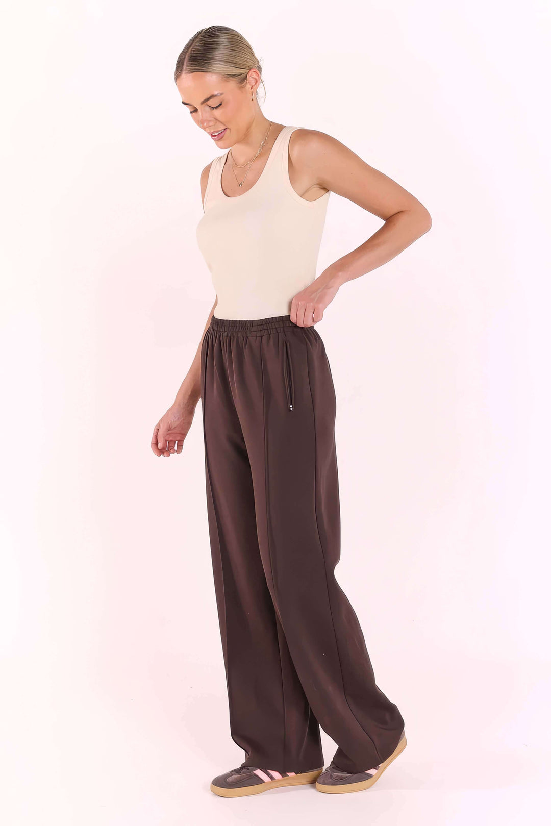 Feather &amp; Noise - Noah Wide Pant Dark Chocolate