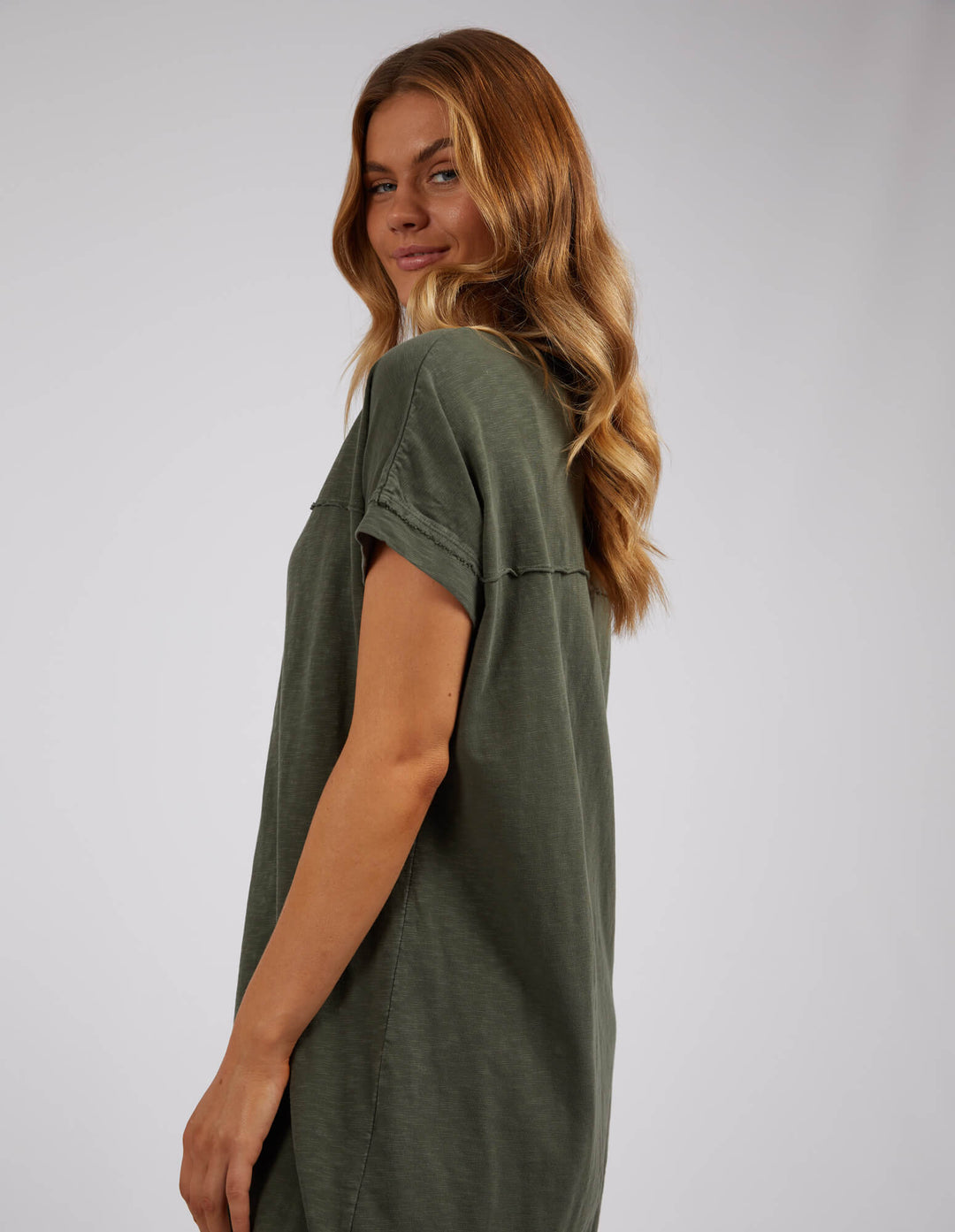 Foxwood - Allison Tee Dress Khaki