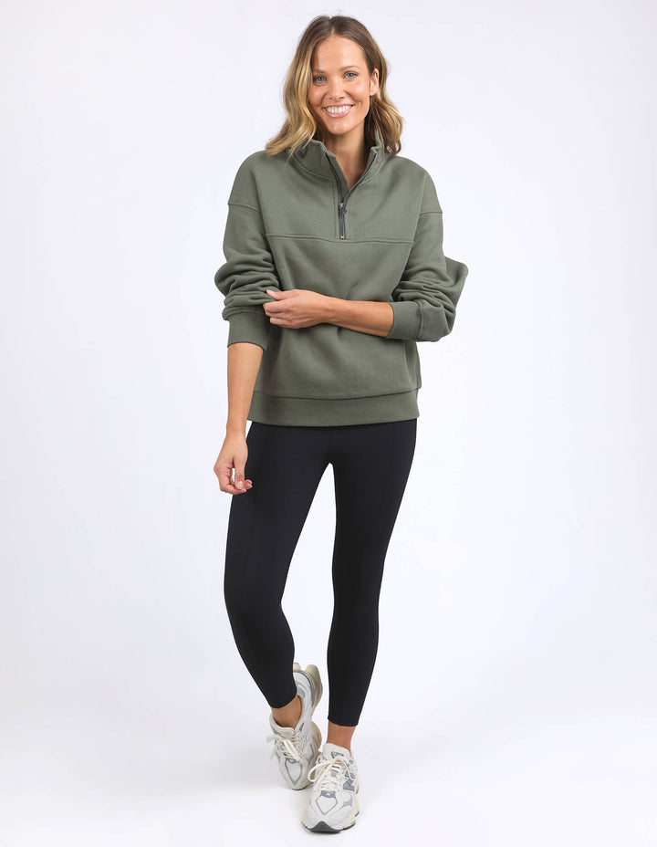 Foxwood - College Zip Crew Khaki