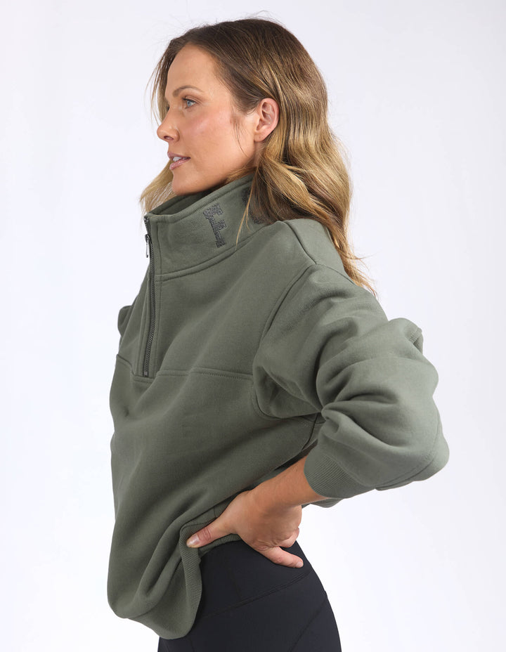 Foxwood - College Zip Crew Khaki