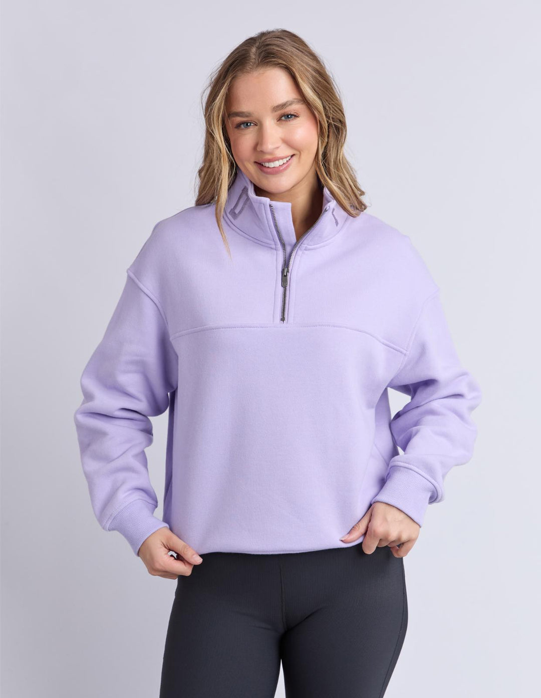 Foxwood - College Zip Crew Lavender