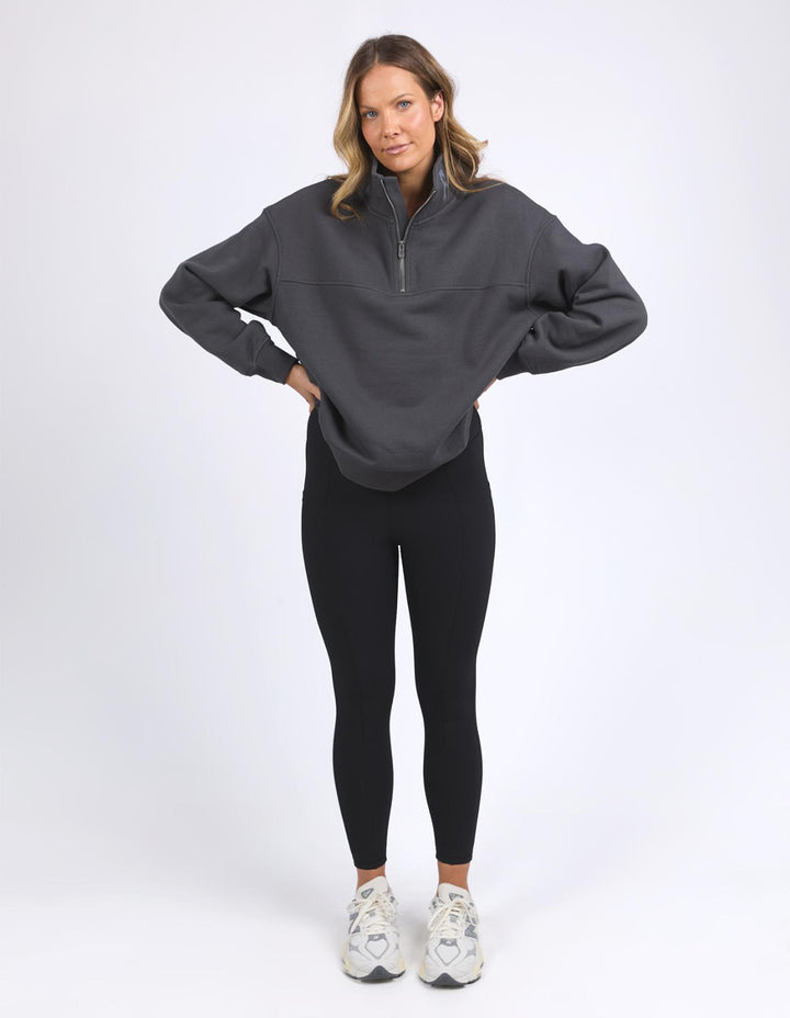 Foxwood - College Zip Crew Coal