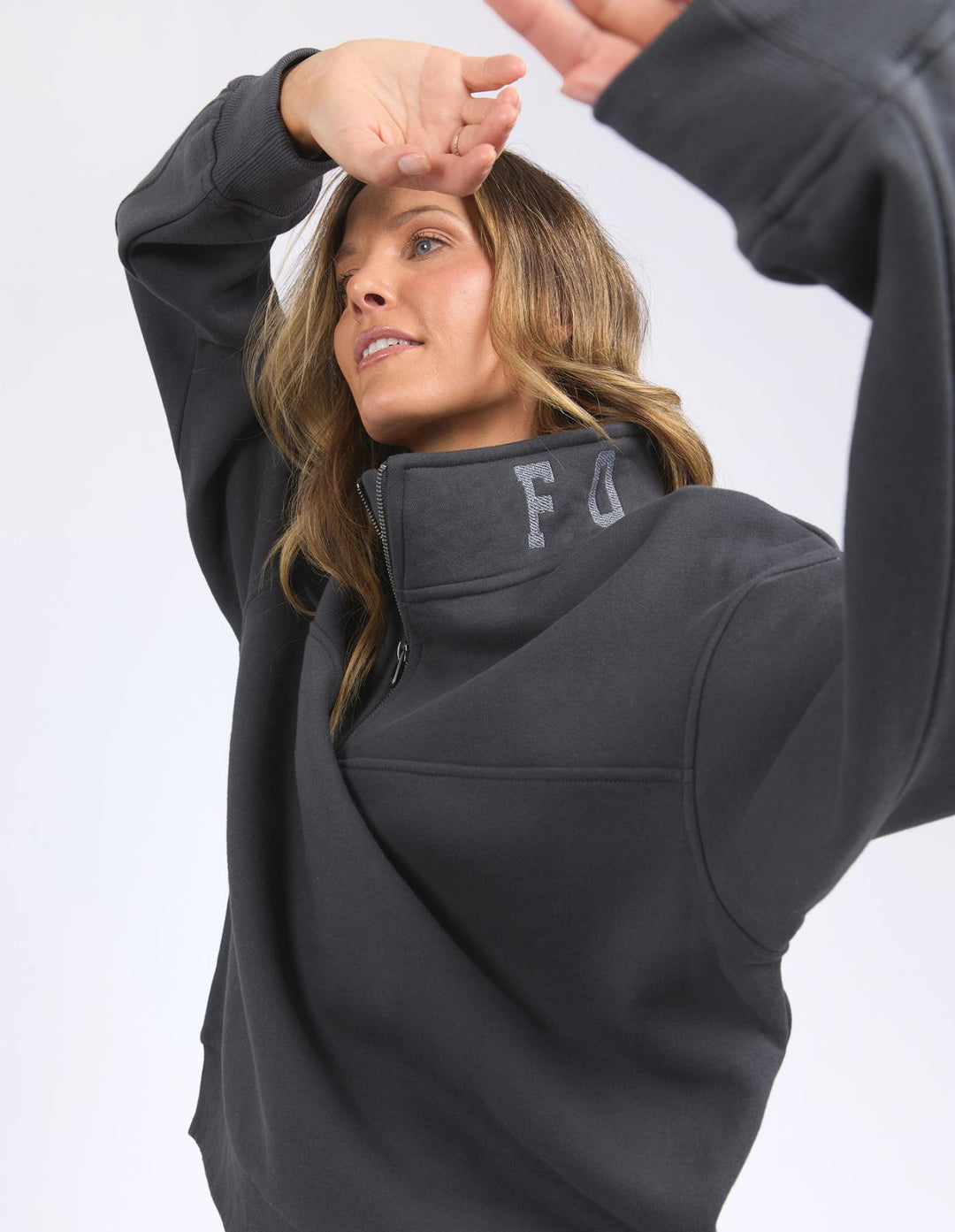 Foxwood - College Zip Crew Coal