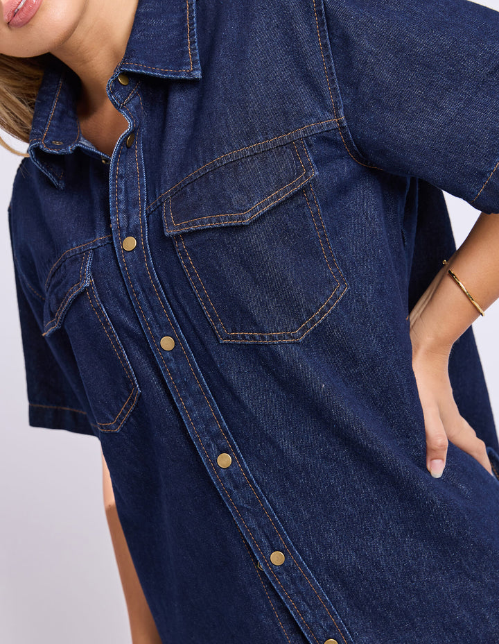 Foxwood - Daisy Short Sleeve Shirt Dark Blue