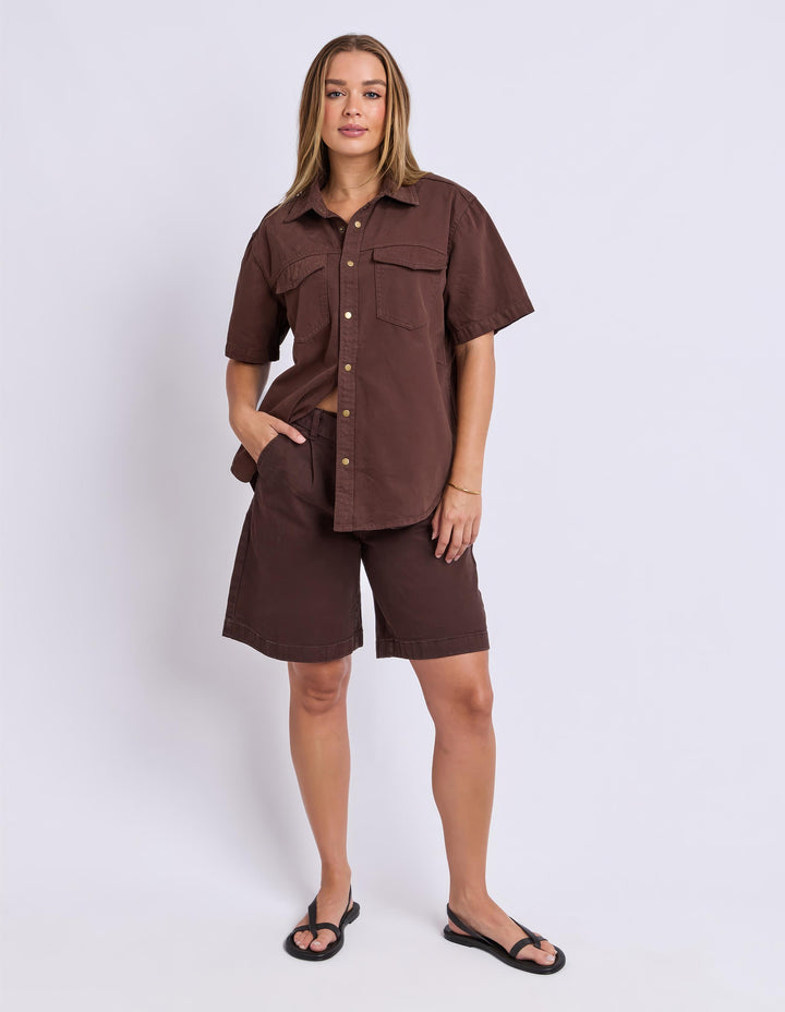 Foxwood - Daisy Short Sleeve Shirt Chocolate
