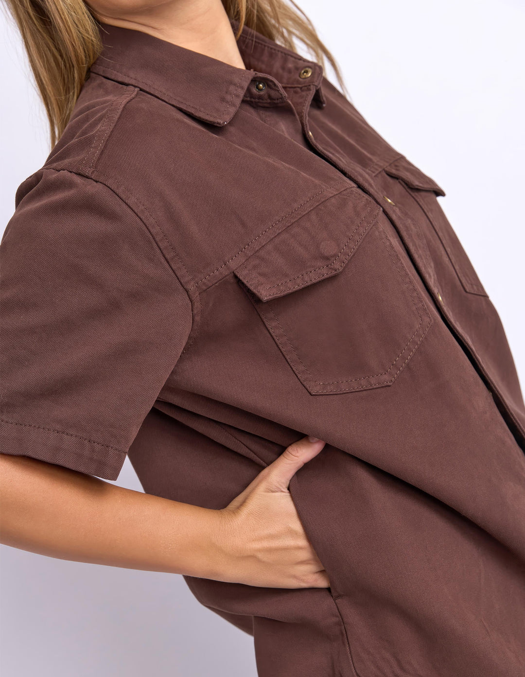 Foxwood - Daisy Short Sleeve Shirt Chocolate