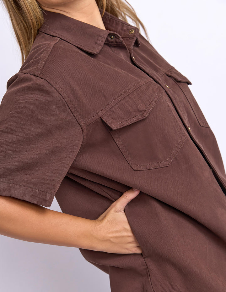 Foxwood - Daisy Short Sleeve Shirt Chocolate