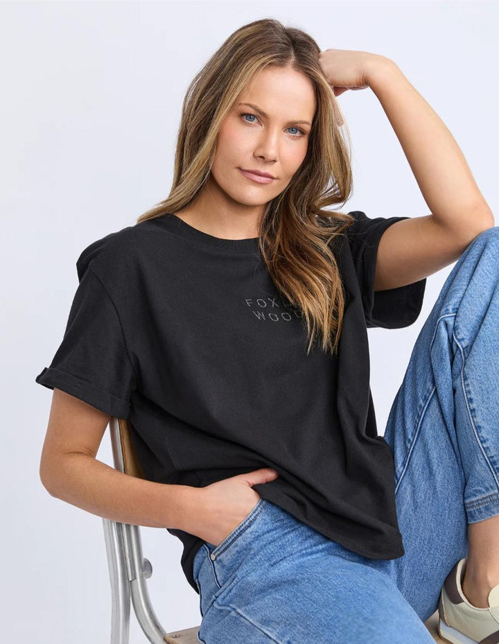 Foxwood - Huntleigh Oversized Tee Black