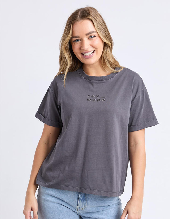 Foxwood - Huntleigh Oversized Tee Charcoal
