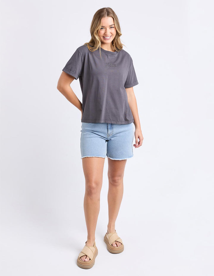 Foxwood - Huntleigh Oversized Tee Charcoal