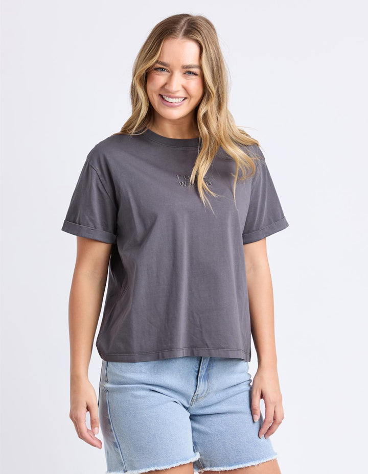 Foxwood - Huntleigh Oversized Tee Charcoal