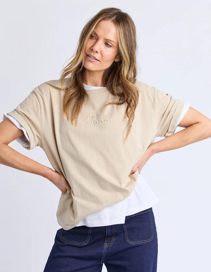 Foxwood - Huntleigh Oversized Tee Oat