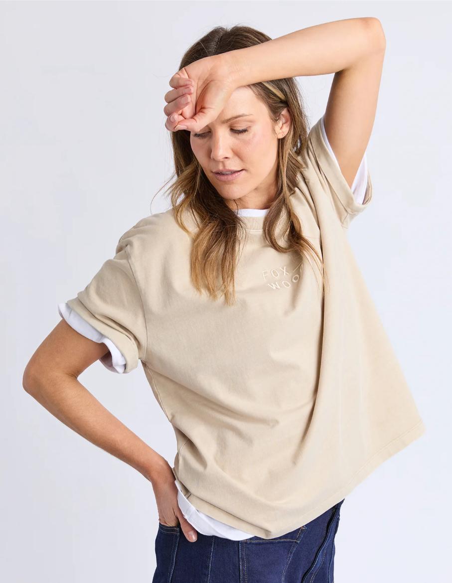 Foxwood - Huntleigh Oversized Tee Oat