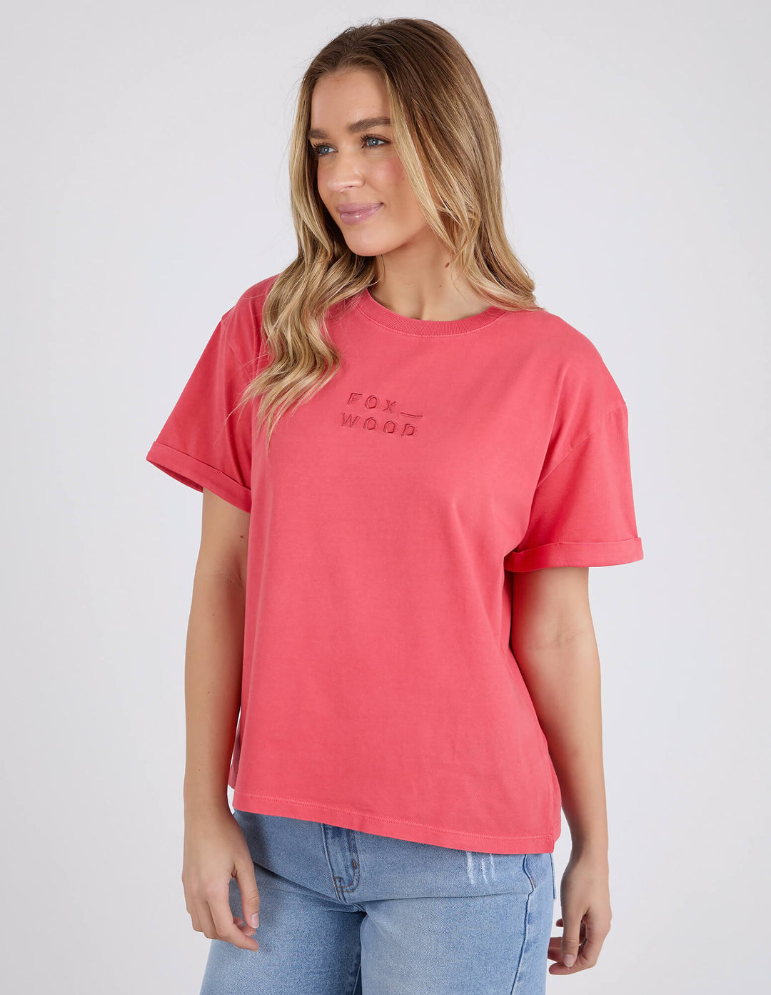 Foxwood - Huntleigh Oversized Tee Crimson