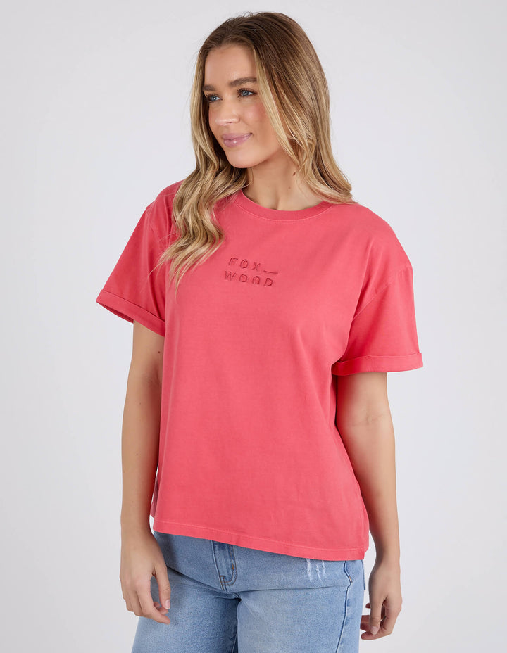 Foxwood - Huntleigh Oversized Tee Crimson