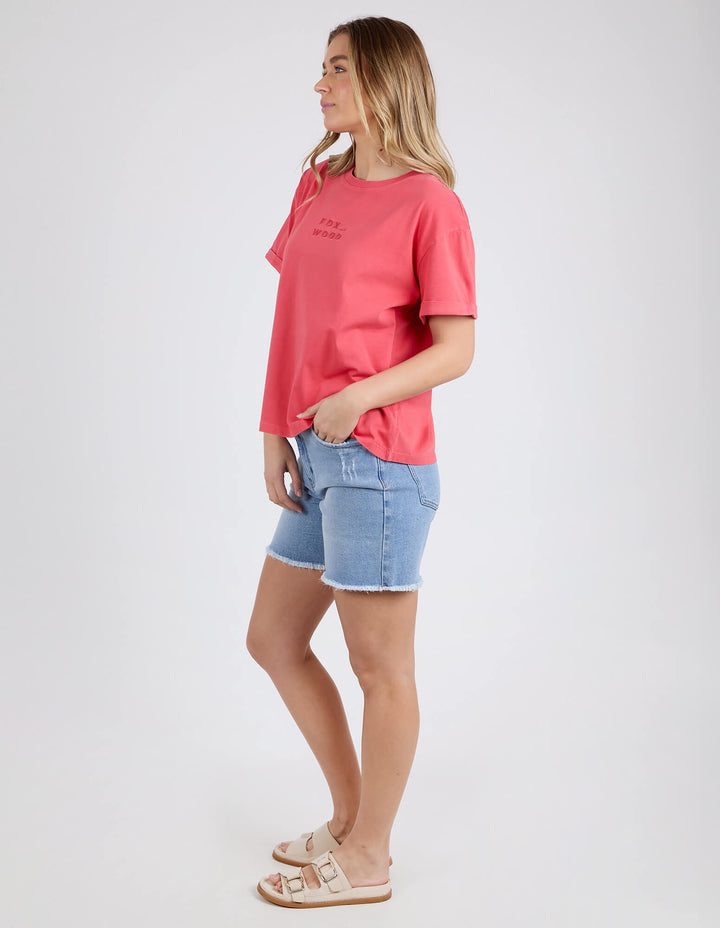 Foxwood - Huntleigh Oversized Tee Crimson
