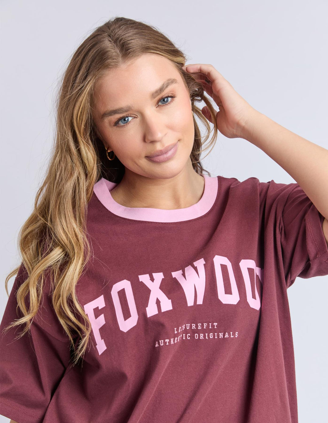 Foxwood - Intention Contrast Tee Port / Pink