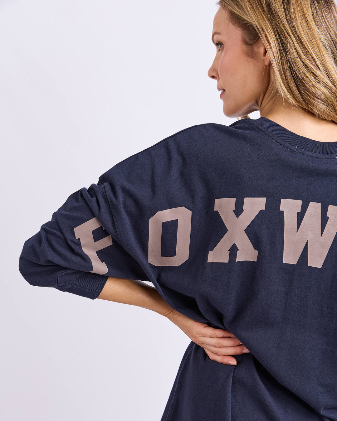 Foxwood - Interval Long Sleeve Navy / Brown