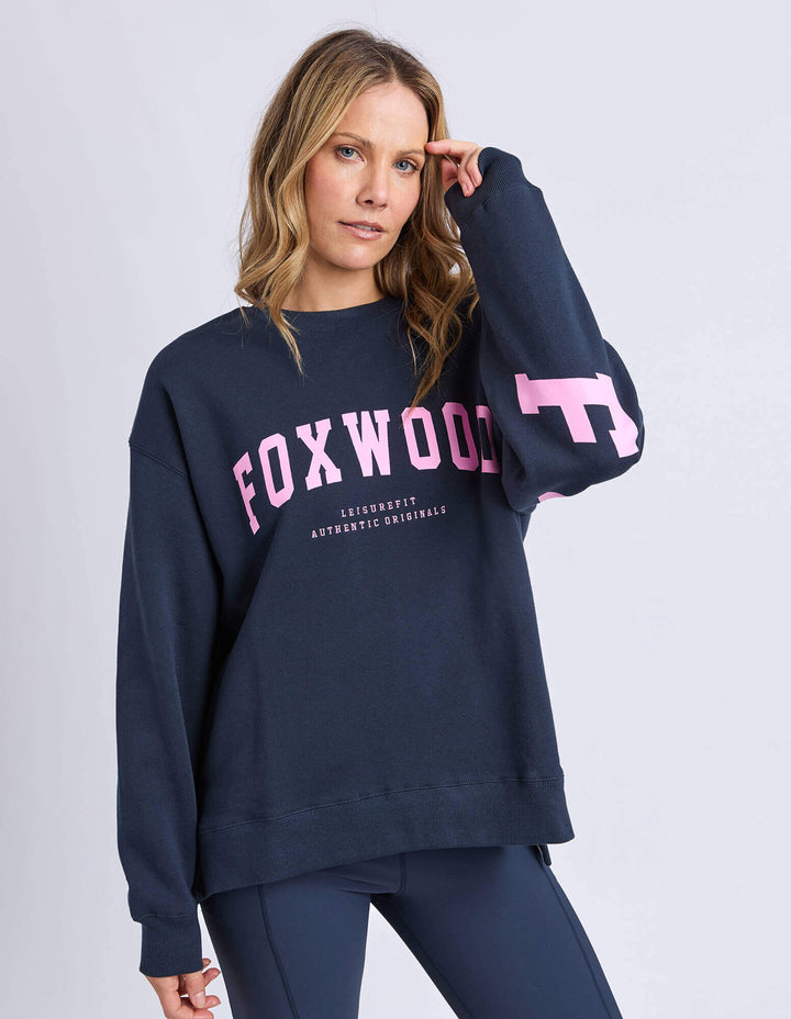 Foxwood - Interval Crew Navy / Neon Pink