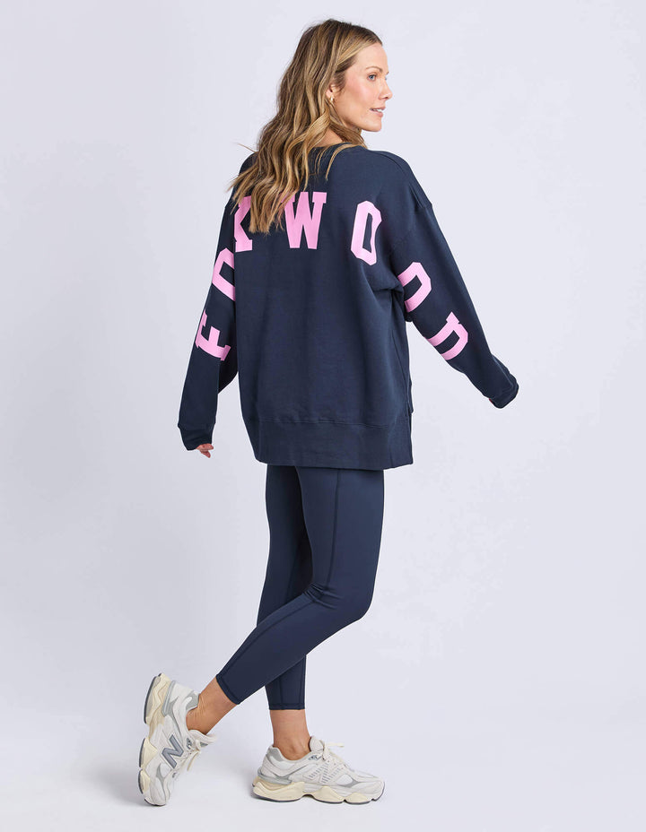 Foxwood - Interval Crew Navy / Neon Pink