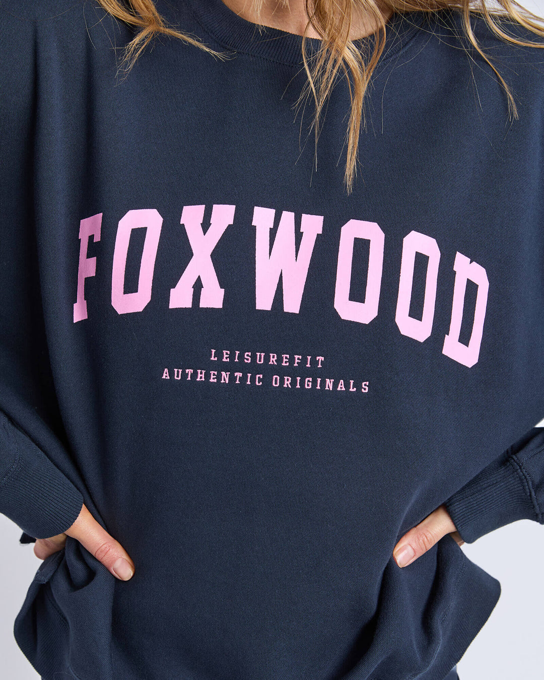 Foxwood - Interval Crew Navy / Neon Pink