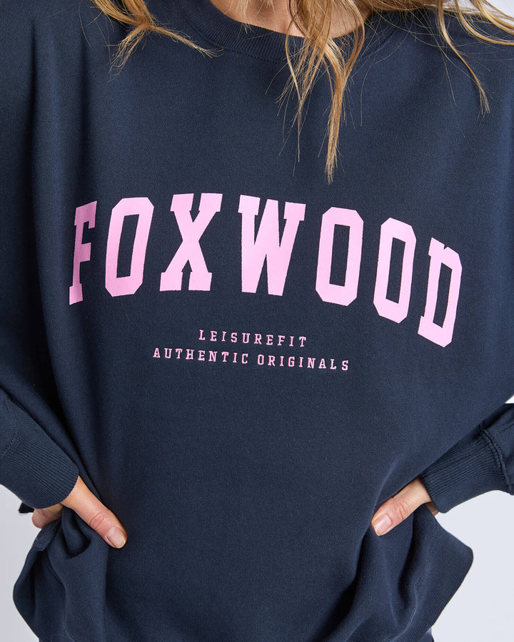 Foxwood - Interval Crew Navy / Neon Pink