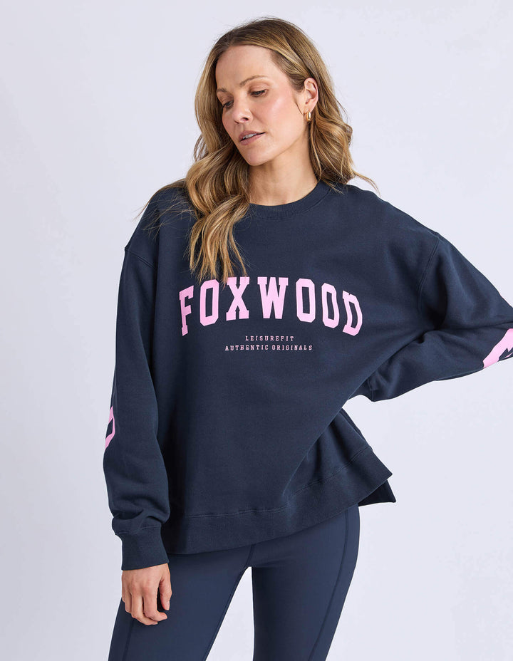 Foxwood - Interval Crew Navy / Neon Pink