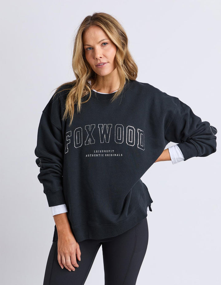 Foxwood - Metallic Interval Crew Black / Silver