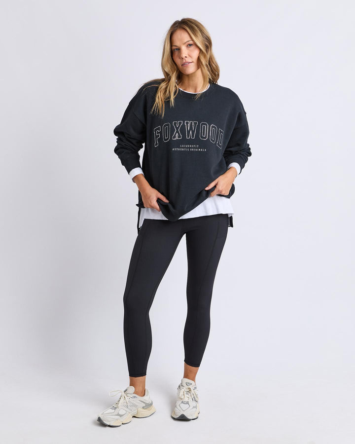 Foxwood - Metallic Interval Crew Black / Silver