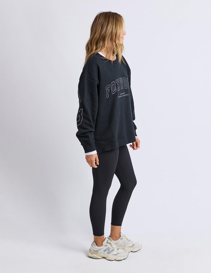 Foxwood - Metallic Interval Crew Black / Silver