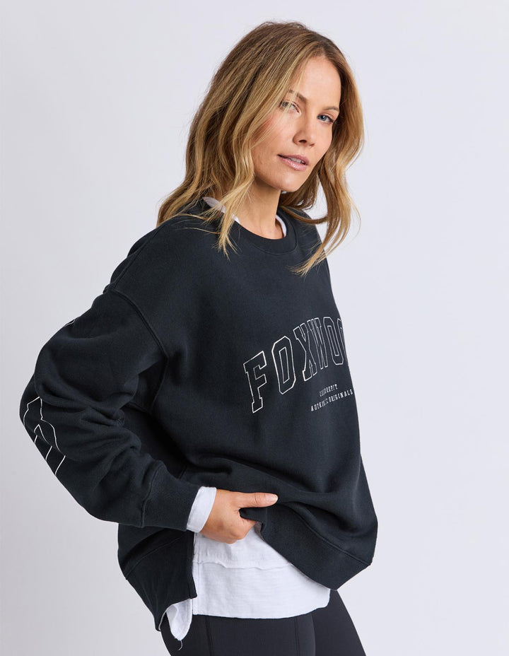 Foxwood - Metallic Interval Crew Black / Silver