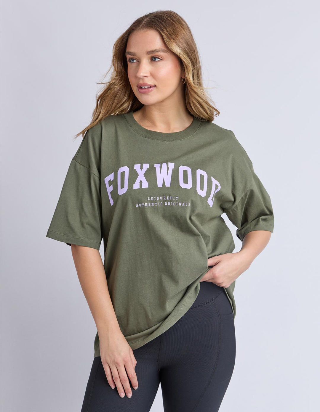 Foxwood - Interval Tee Khaki / Lilac