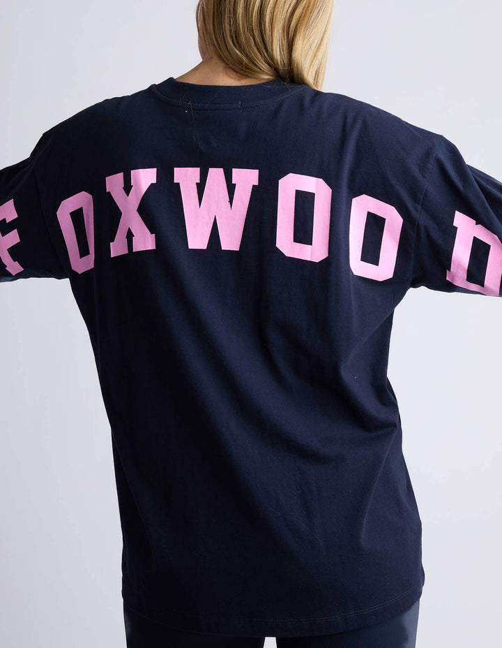 Foxwood - Interval Tee Navy / Neon Pink