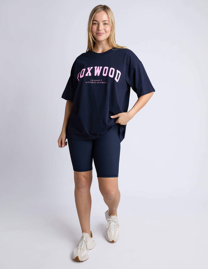 Foxwood - Interval Tee Navy / Neon Pink