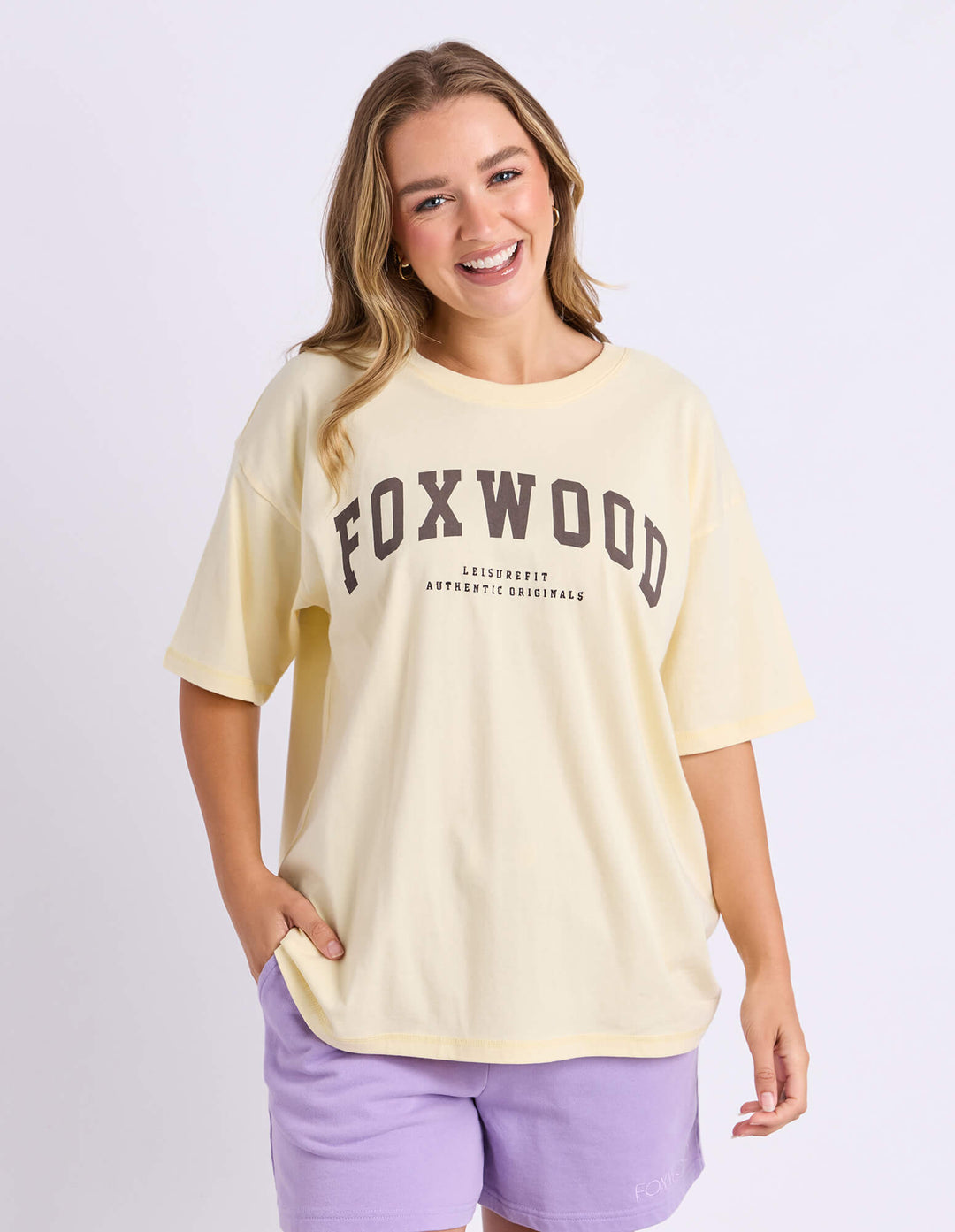 Foxwood - Interval Tee Butter Cream / Chocolate