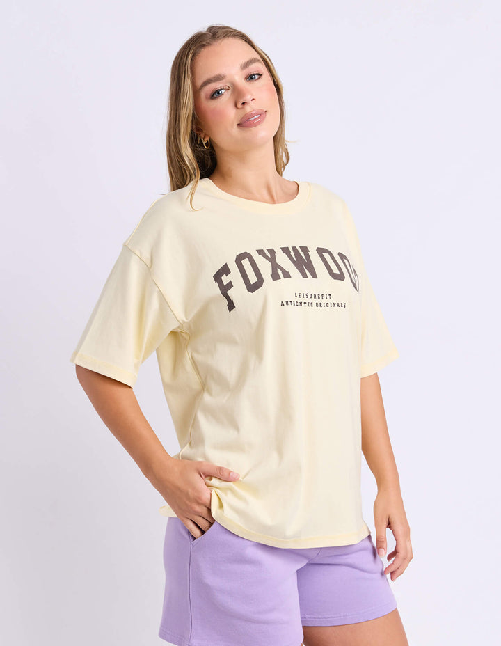 Foxwood - Interval Tee Butter Cream / Chocolate