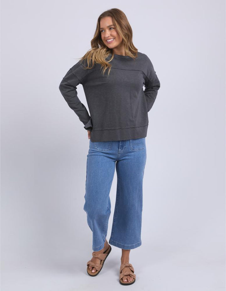 Foxwood - Jayne Throw On Top Charcoal