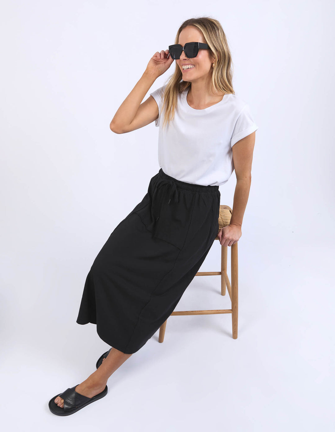 Foxwood - Jayne Skirt Washed Black