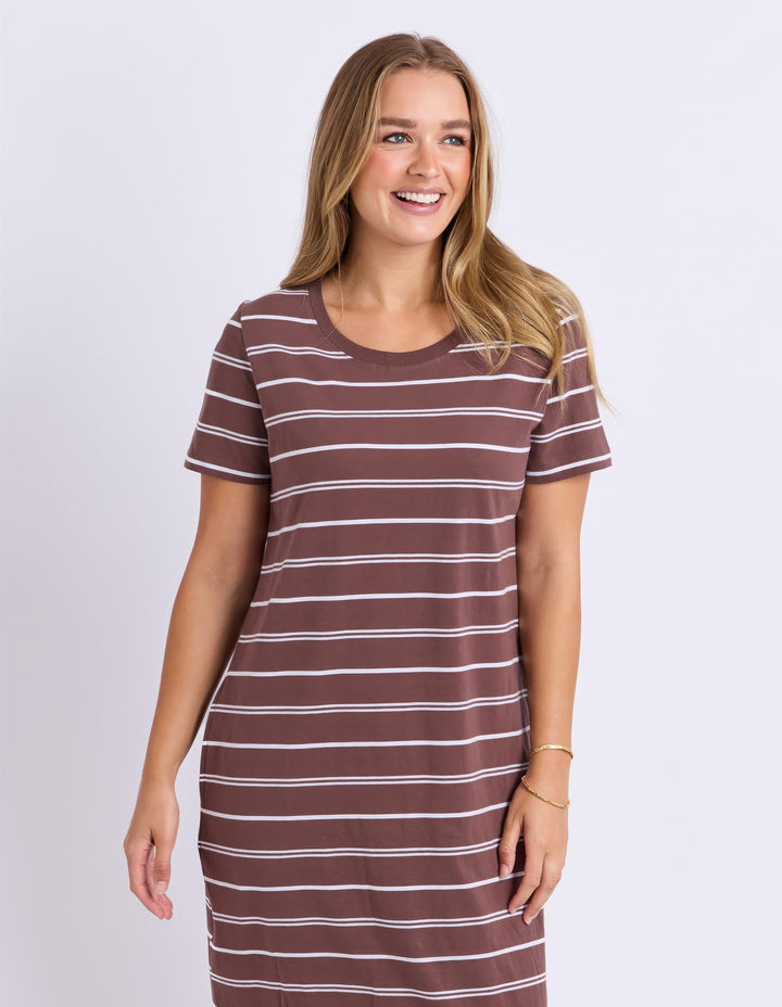 Foxwood - Jessa Dress Chocolate / White Stripe