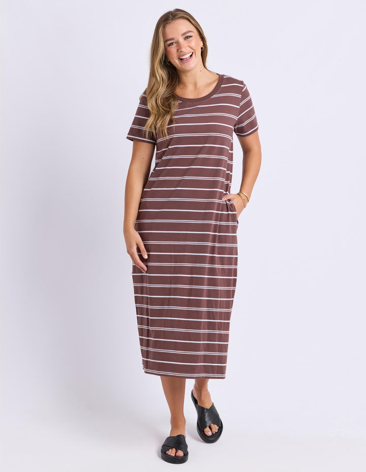 Foxwood - Jessa Dress Chocolate / White Stripe