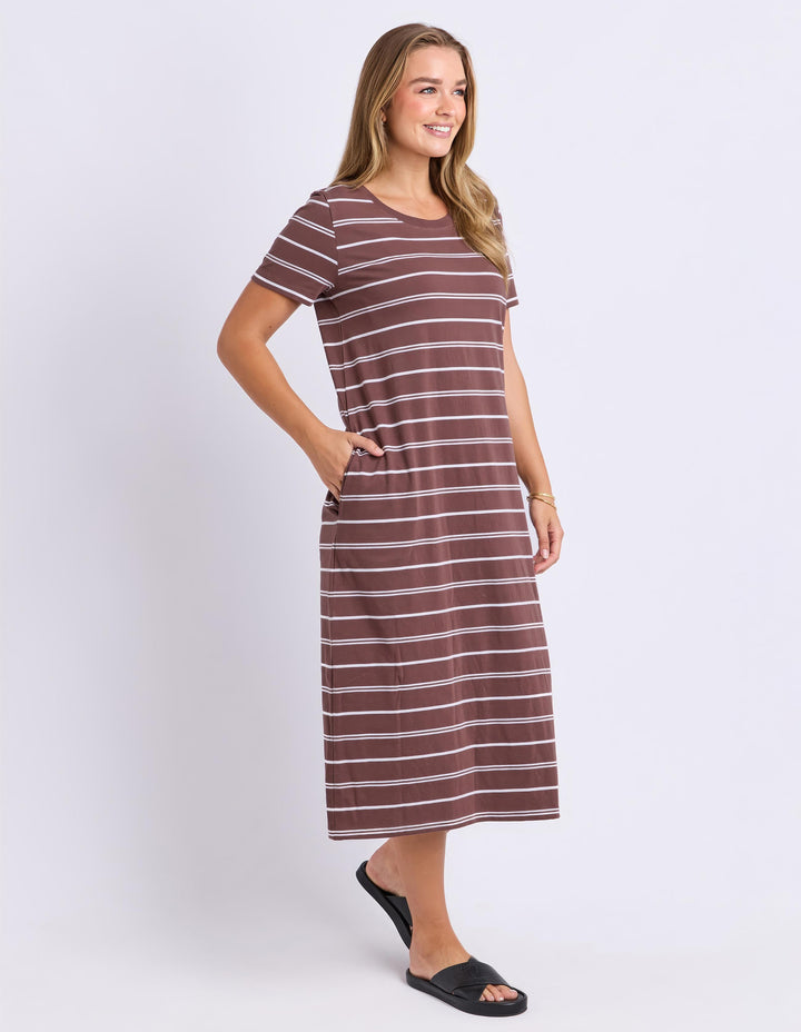 Foxwood - Jessa Dress Chocolate / White Stripe