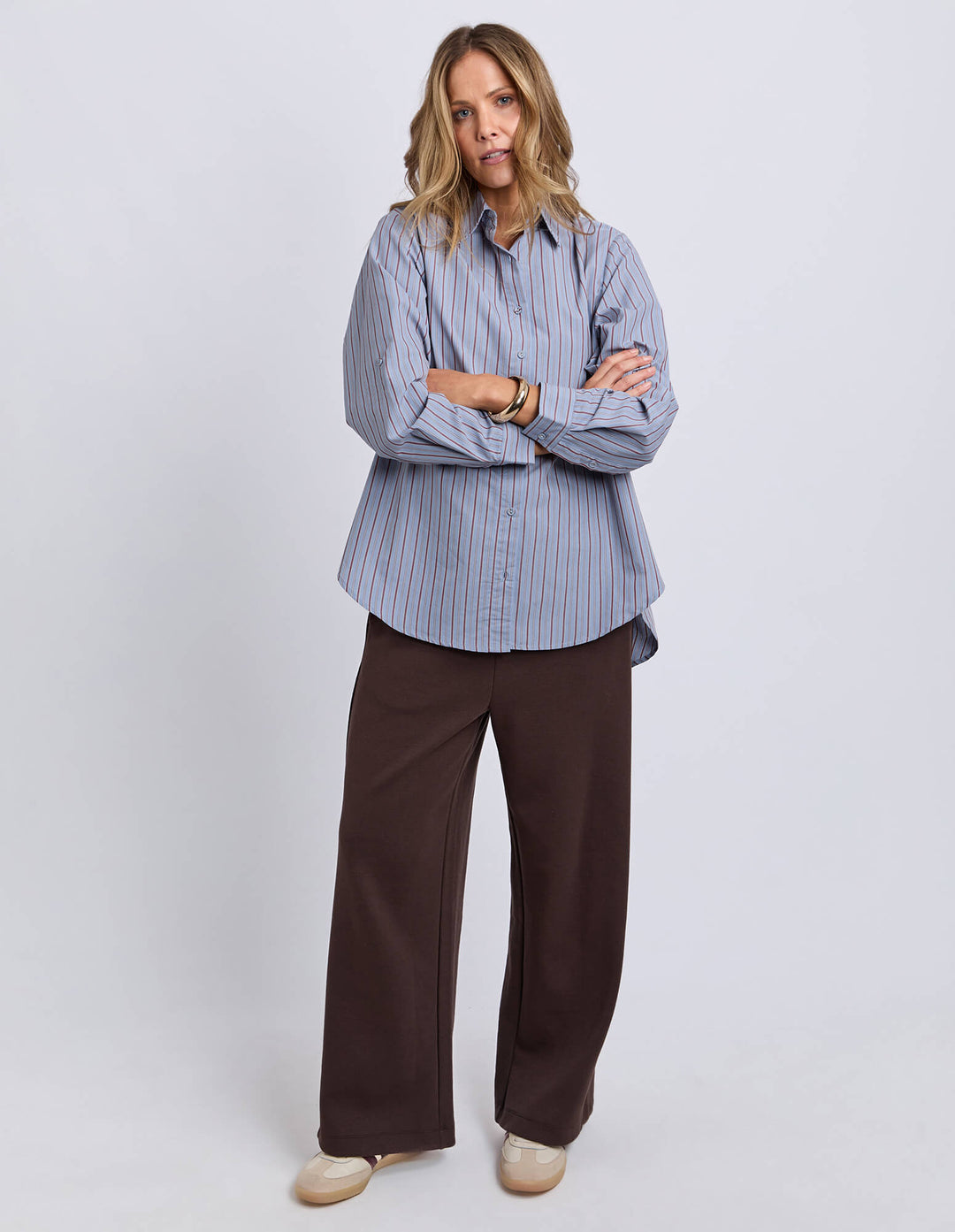 Foxwood - Oscar Stripe Shirt Blue