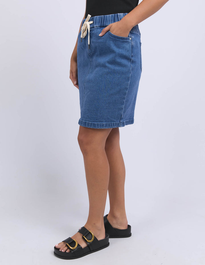 Foxwood - Rio Denim Skirt Mid Blue